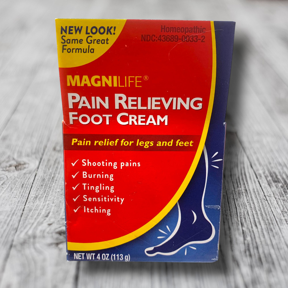 New MagniLife Homeopathic Pain Relieving Foot Cream PRC-120 4 oz Boxed